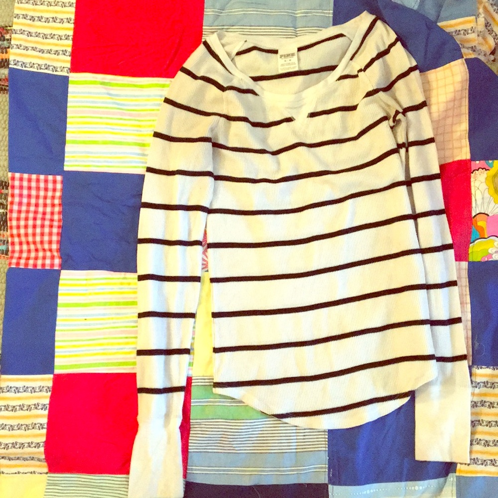 Wide stripe thermal longsleeve